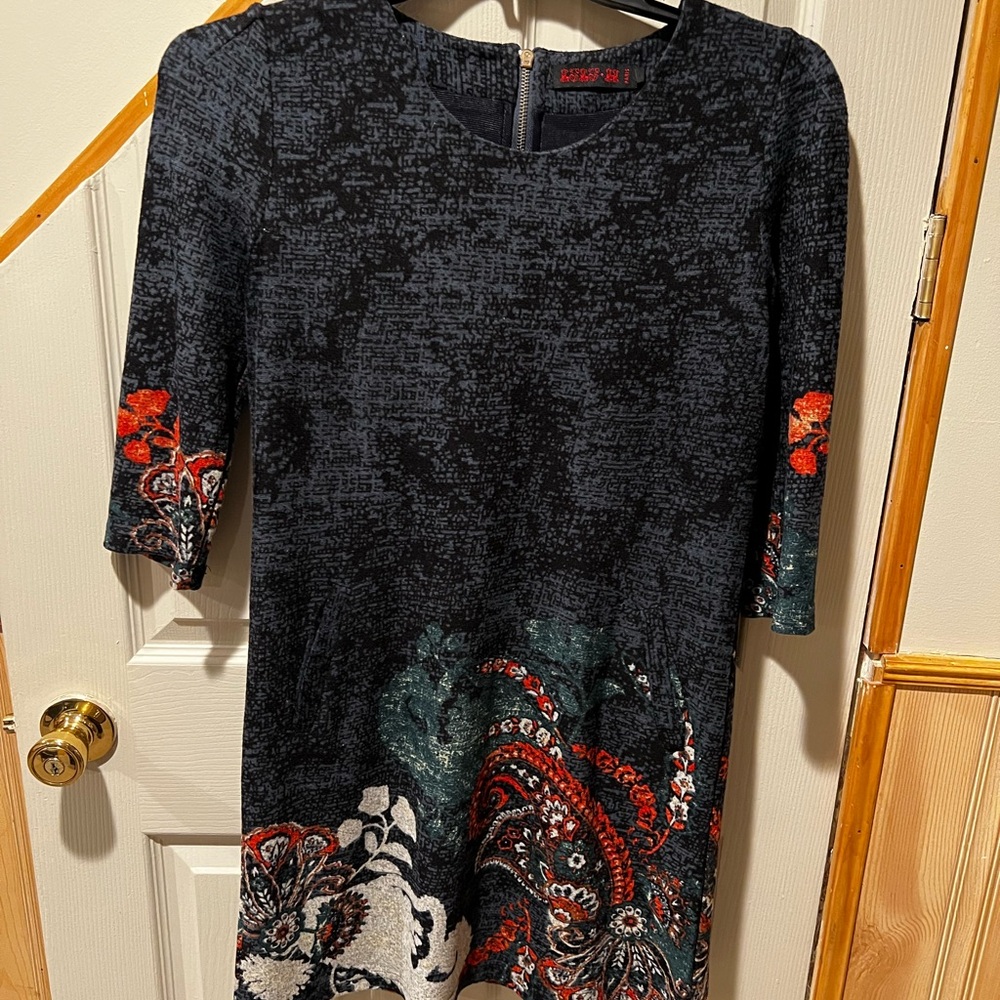 Black and Red Patterned Dress